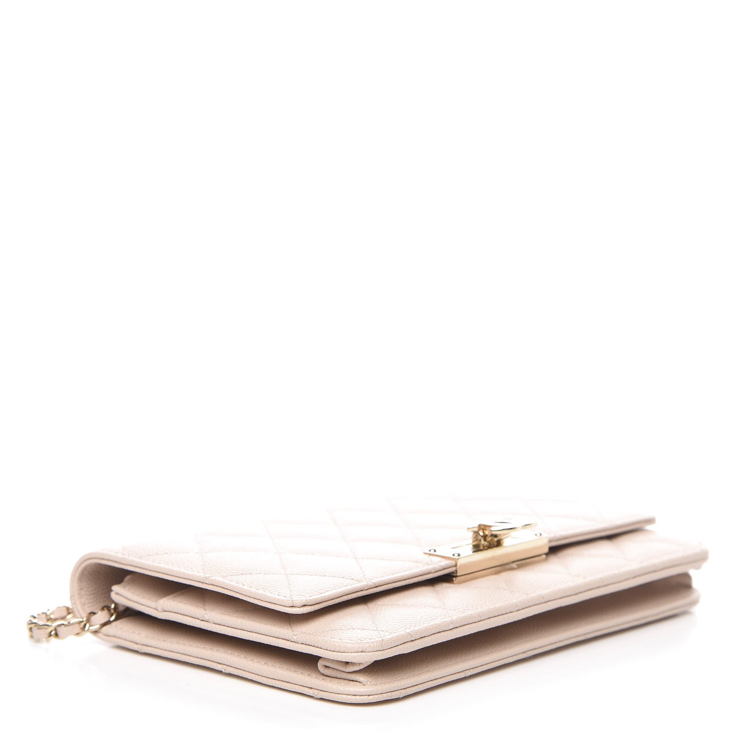 Chanel Lambskin Quilted Golden Class Wallet on Chain WOC Light Pink 4 of 11