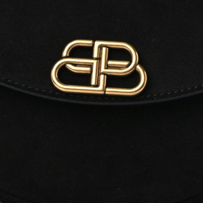 Balenciaga Suede Opera Clutch Bag Black 7 of 9