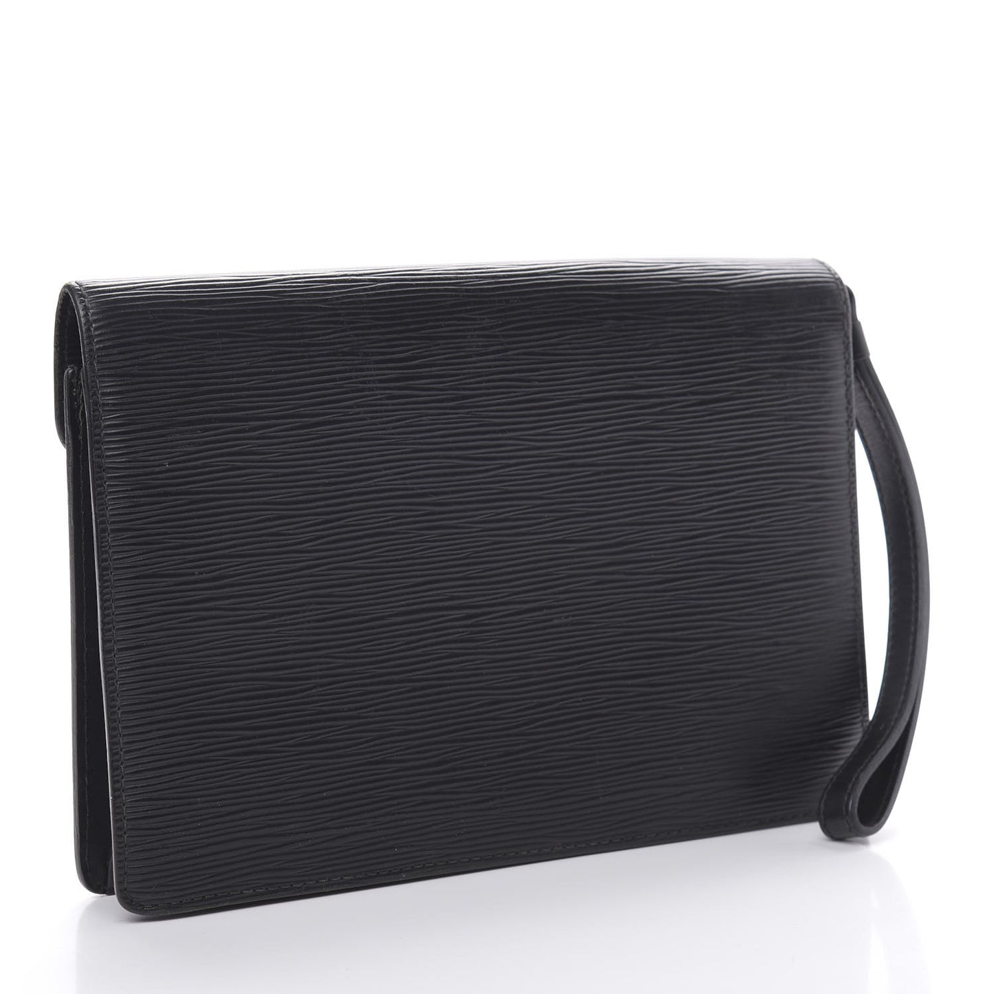 Epi Pochette Sellier Dragonne Clutch Black