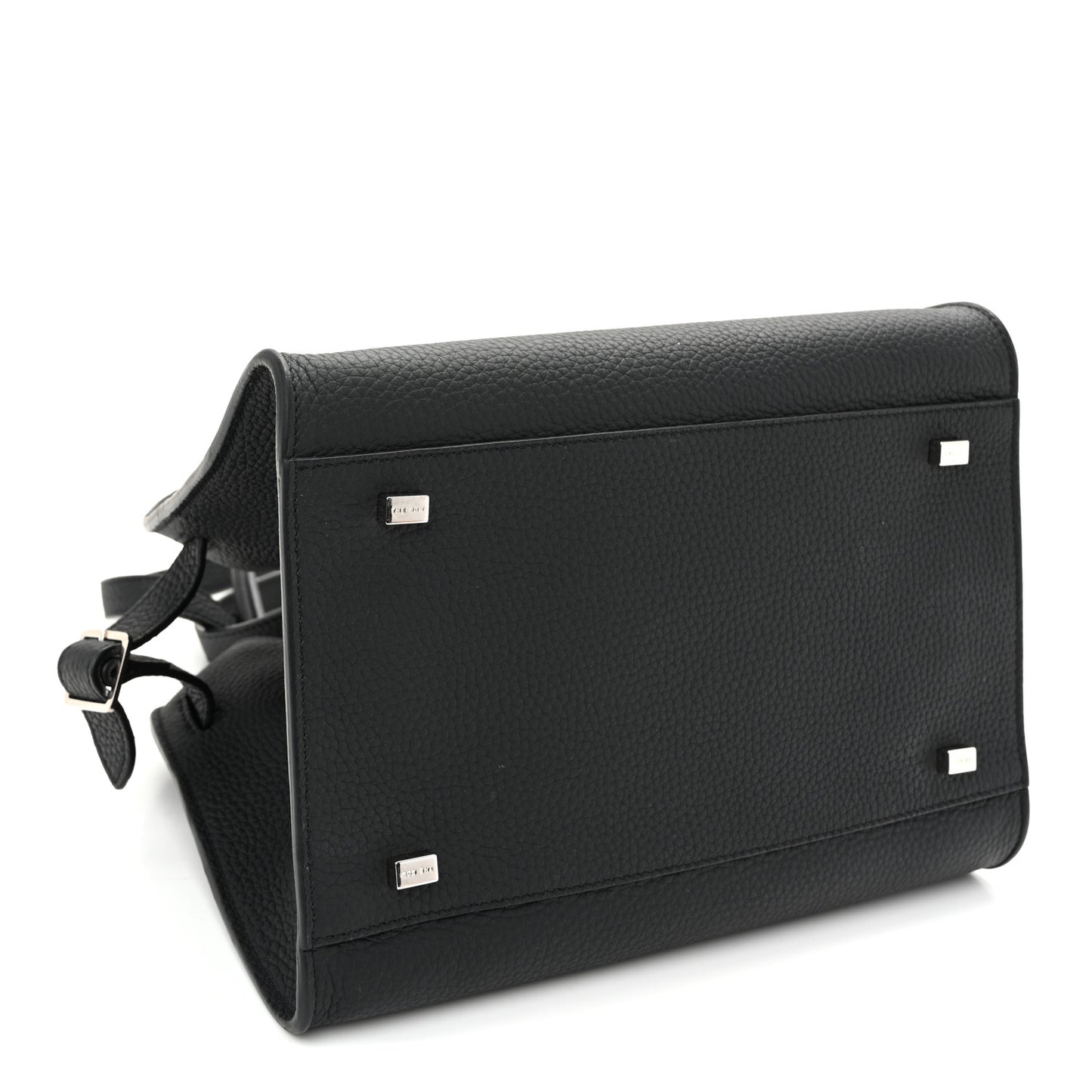 Grained Calfskin Soft Margaux 10 Bag Black