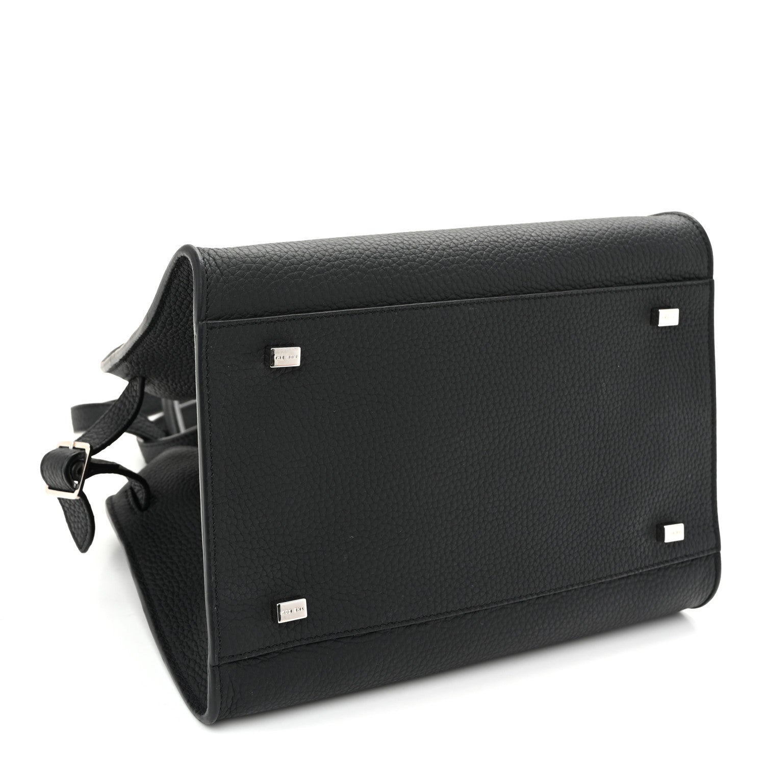 The Row Grained Calfskin Soft Margaux 10 Bag Black 4 of 9
