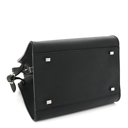 The Row Grained Calfskin Soft Margaux 10 Bag Black 4 of 9