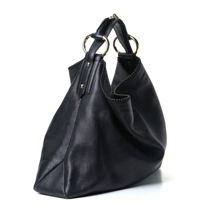 Gucci Calfskin Large Horsebit Chain Hobo Black 2 of 6