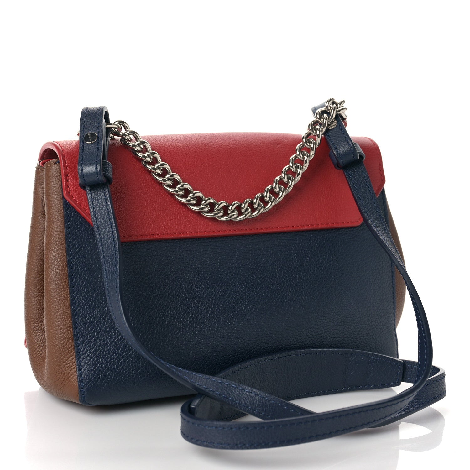 Louis Vuitton Calfskin Lockme II Chain Bag BB Rubis Marine 3 of 8