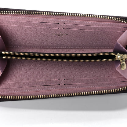 Louis Vuitton Damier Ebene Clemence Wallet Rose Ballerine 5 of 9