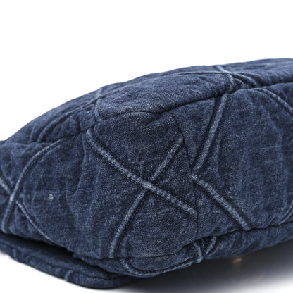 Chanel Denim Quilted Large Chanel 19 Flap Blue 18 of 21