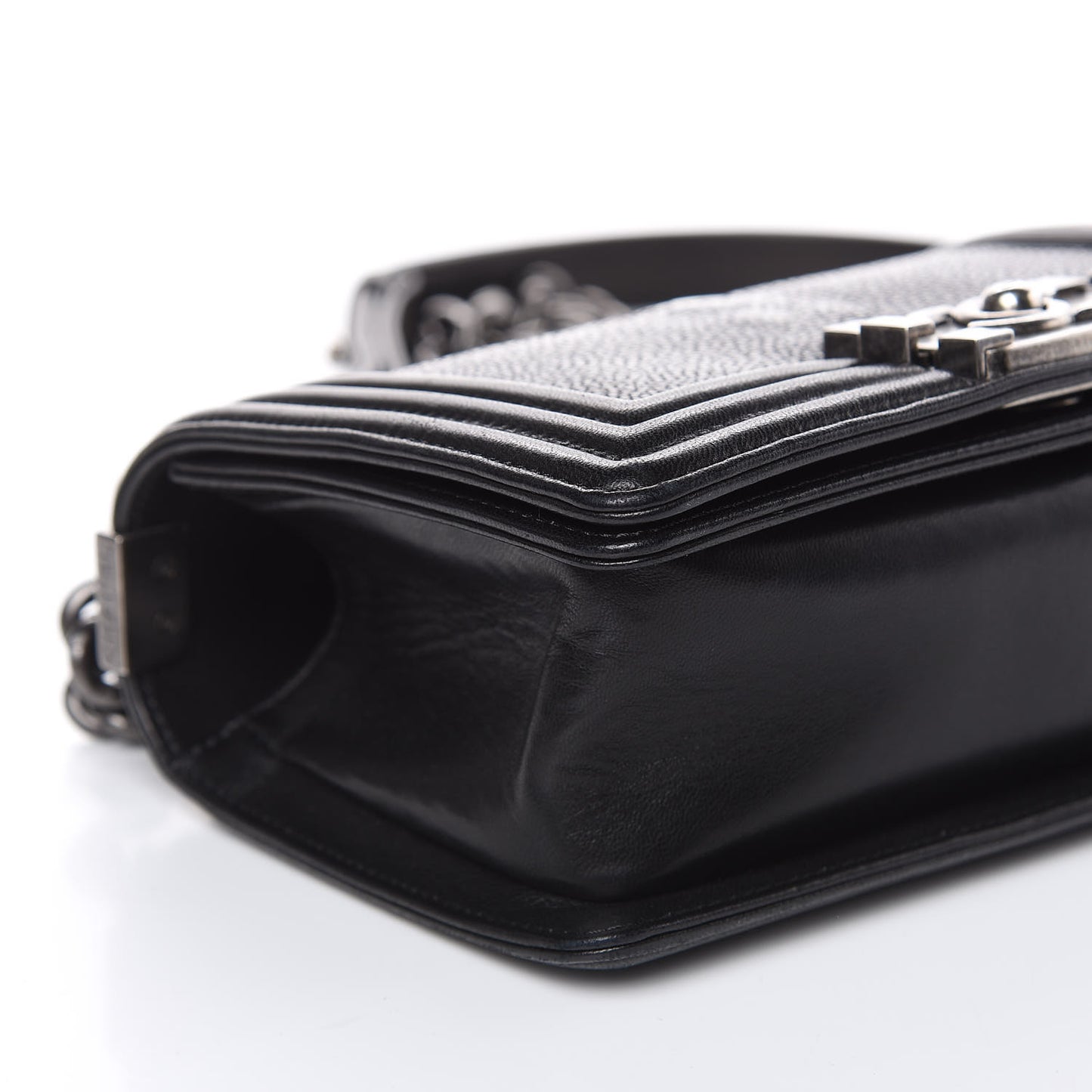 Galuchat Stingray Small Boy Flap Black