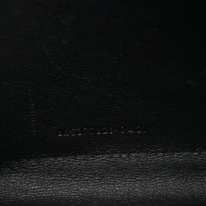 Saint Laurent Grain De Poudre Matelasse Chevron Monogram Chain Wallet Black 7 of 11