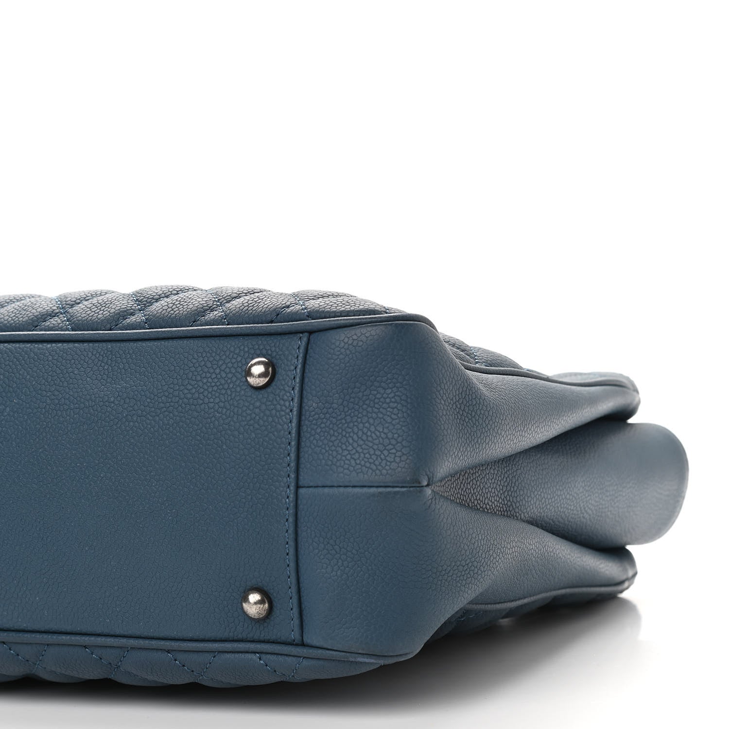 Chanel Caviar Quilted Medium Rock In Rome Tote Blue 6 of 11