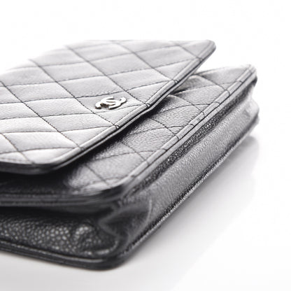 Chanel Caviar Quilted Wallet On Chain WOC Black 11 of 17