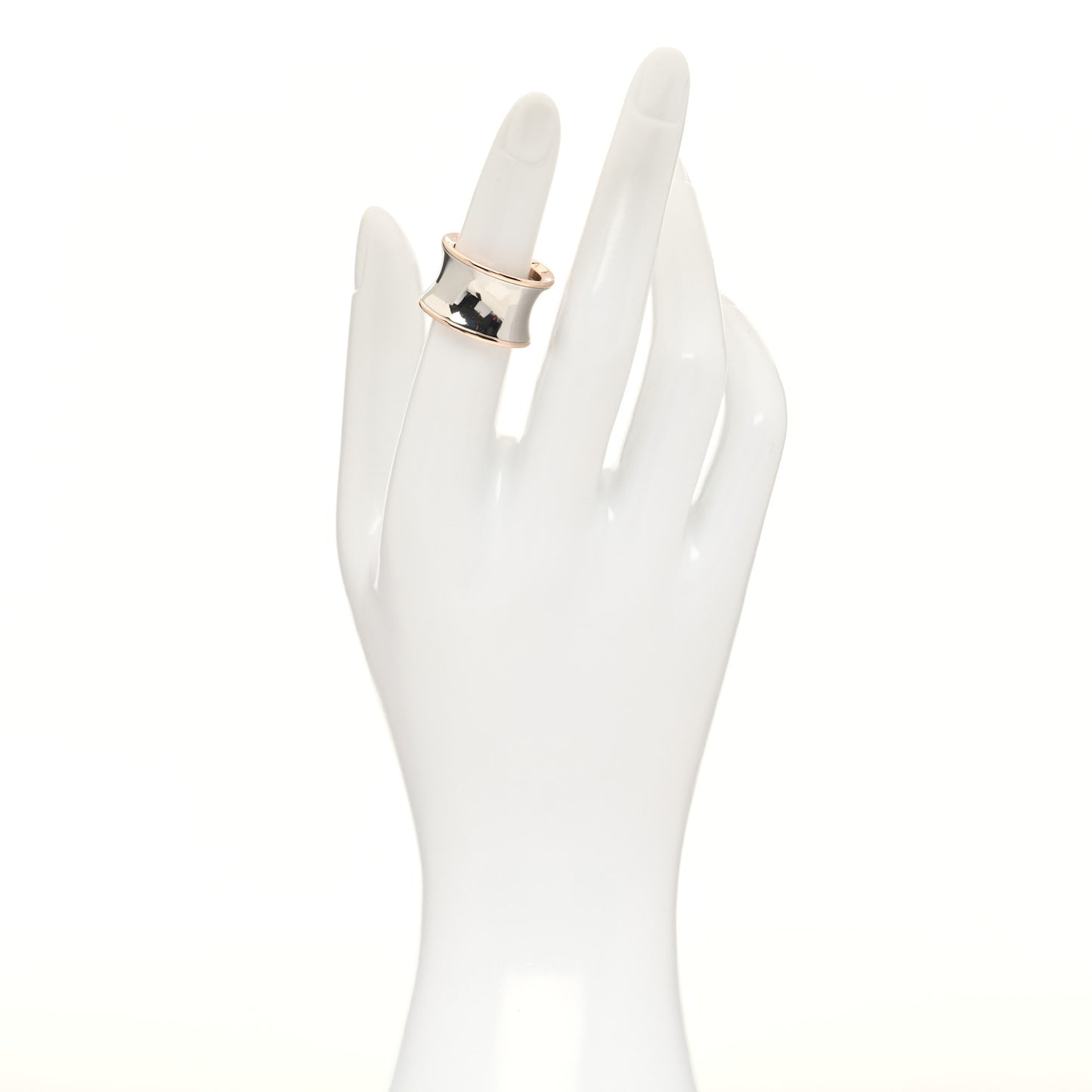 Stainless Steel 18K Rose Gold Anish Kapoor B.Zero1 Ring 50 5.25