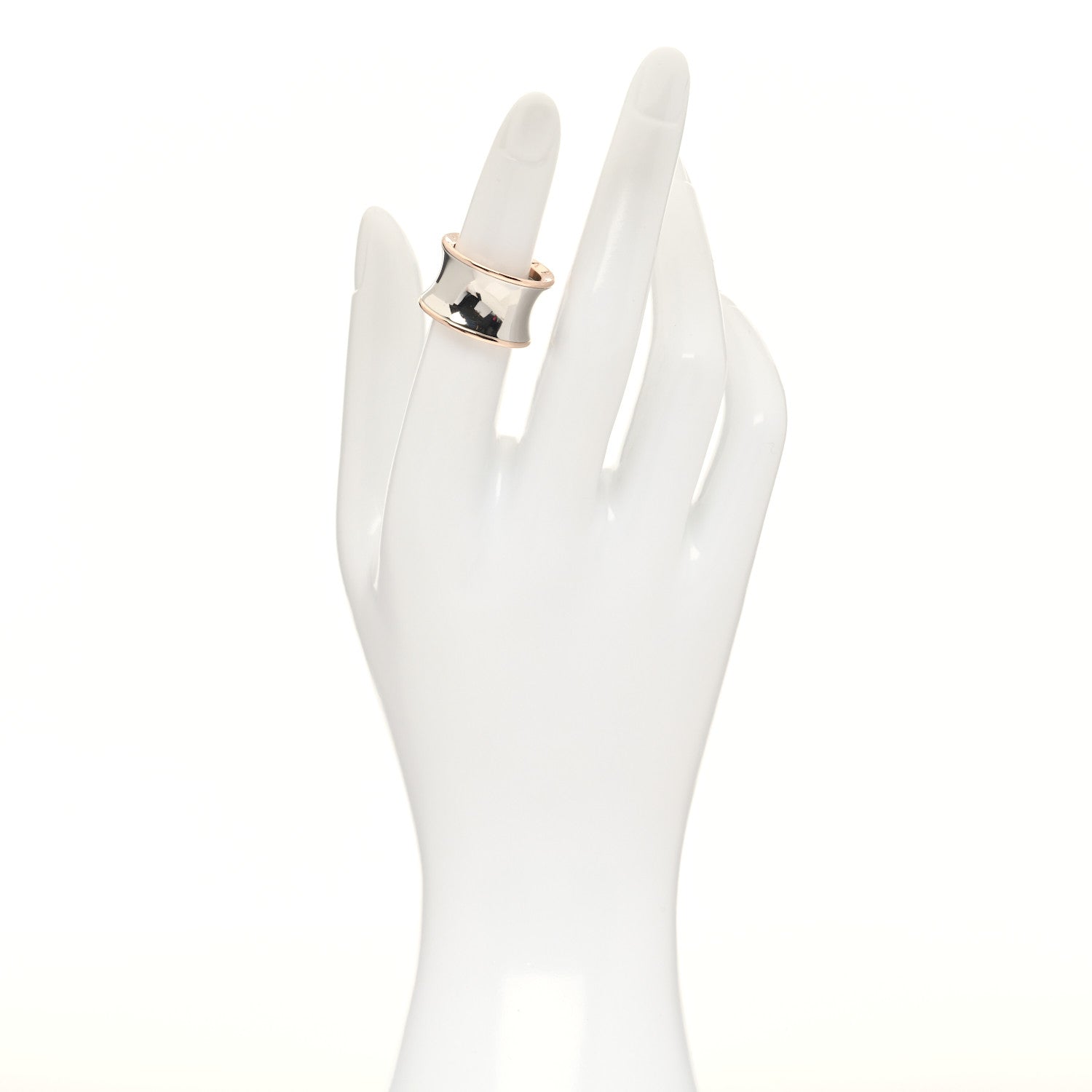 Bulgari Stainless Steel 18K Rose Gold Anish Kapoor B.Zero1 Ring 50 5.25 2 of 6