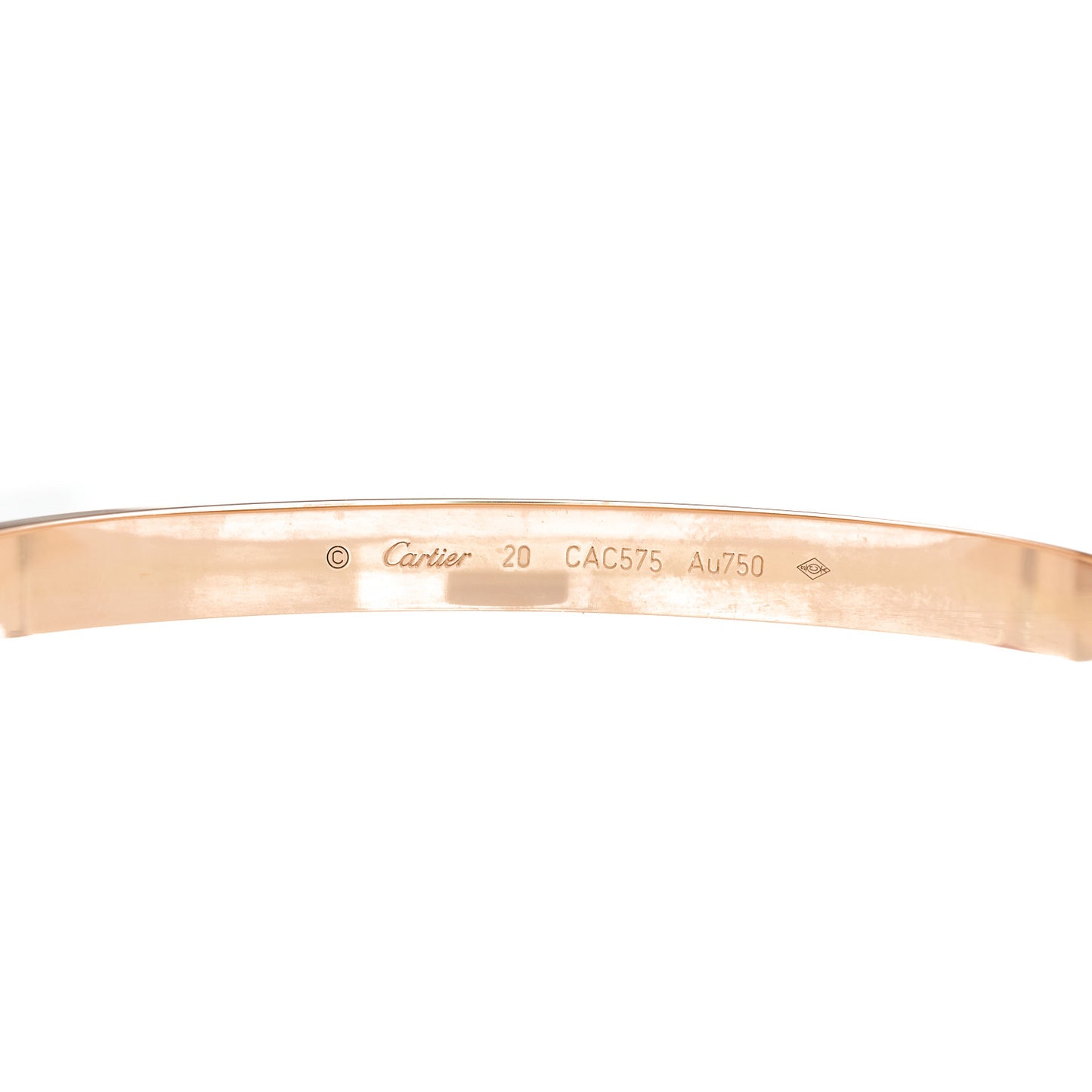 18K Pink Gold LOVE Bracelet 20