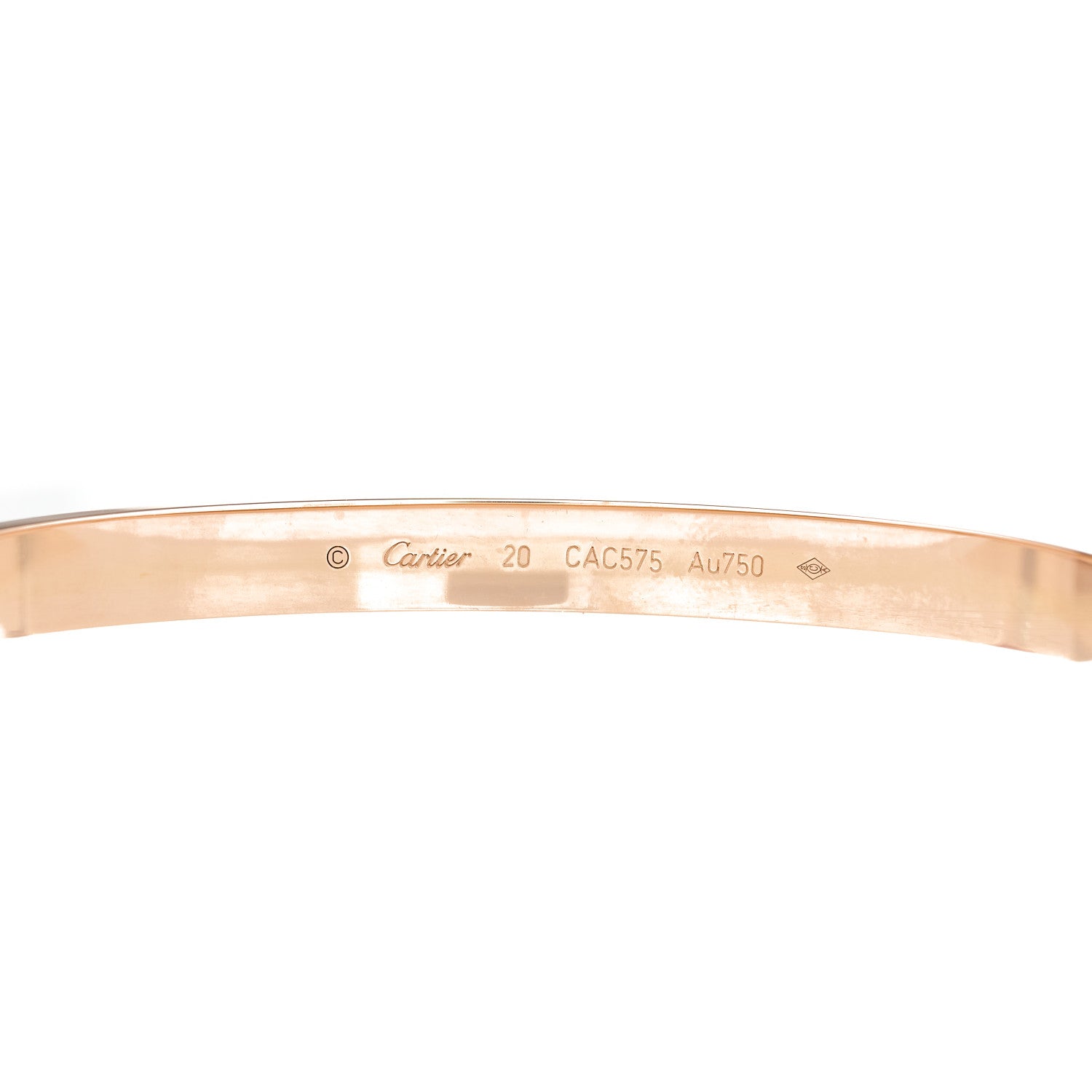 Cartier 18K Pink Gold LOVE Bracelet 20 6 of 10