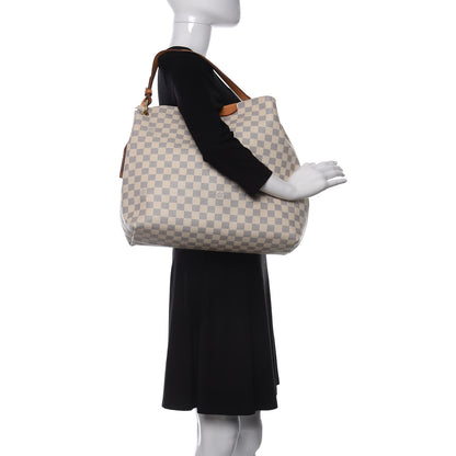 Louis Vuitton Damier Azur Graceful MM Rose Ballerine 2 of 16