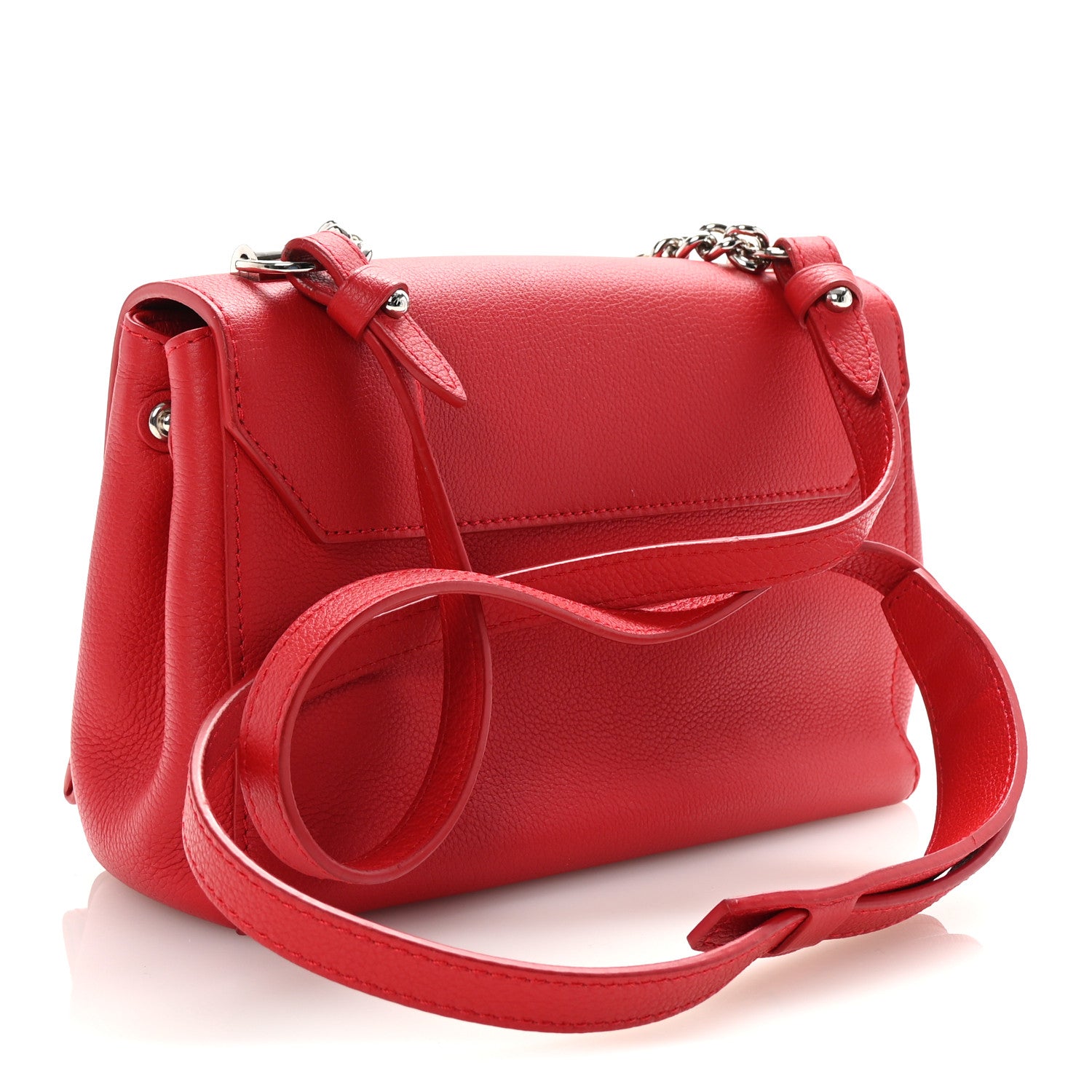 Louis Vuitton Calfskin Lockme II Chain Bag BB Rubis 3 of 9