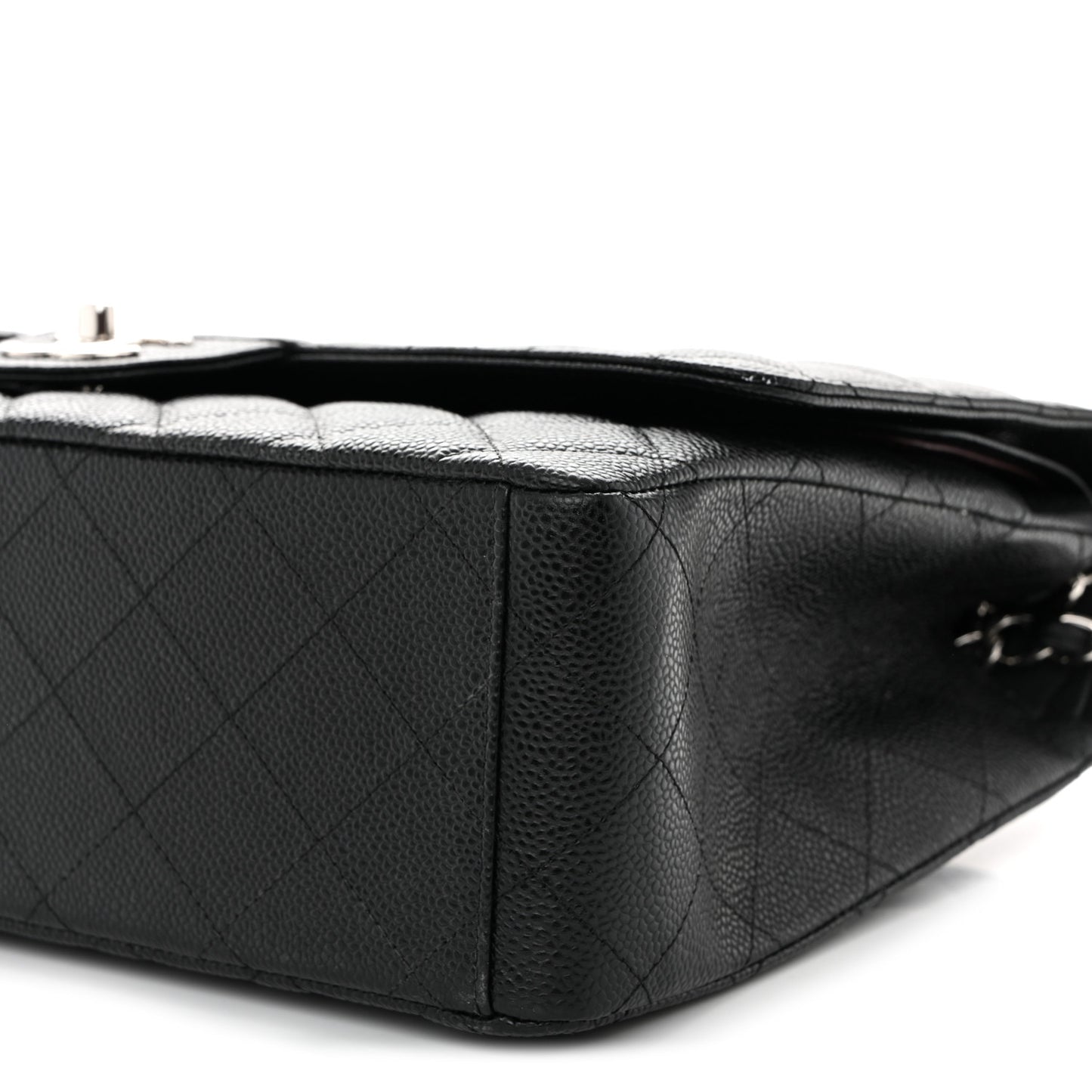 Caviar Quilted Maxi Double Flap Black
