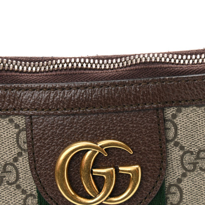 Gucci GG Supreme Monogram Web Small Ophidia Half Moon Hobo Brown 11 of 12