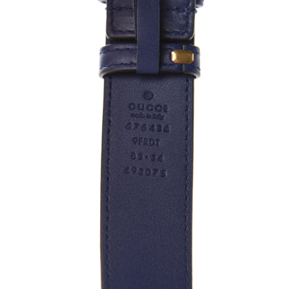 Gucci Velvet Matelasse GG Marmont Belt Bag 85 34 Cobalt Blue 8 of 11