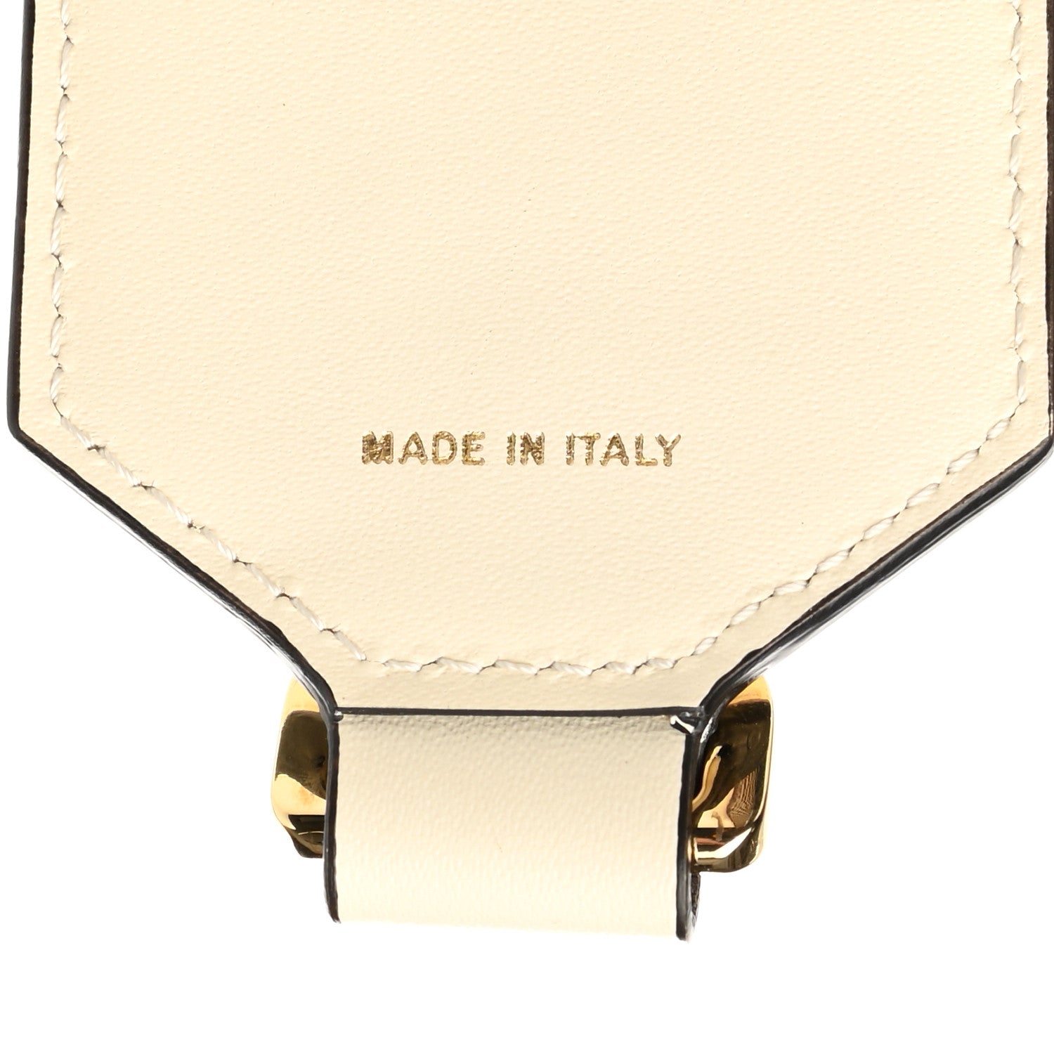 Fendi Ribbon Vitello King Logo Embossed Gingham Woven Adjustable Strap You White Ice Ghianda Ice 5 of 5