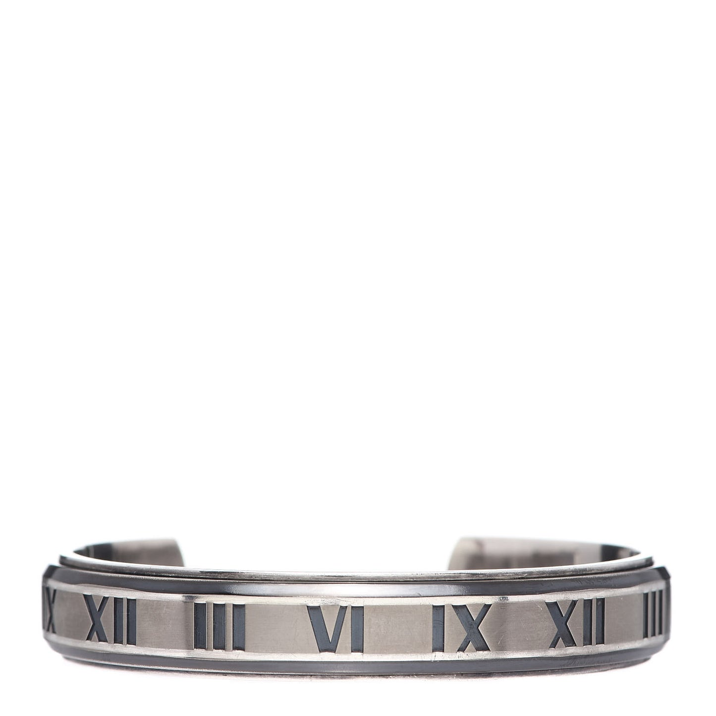 Sterling Silver Titanium Atlas Midnight Cuff Bracelet