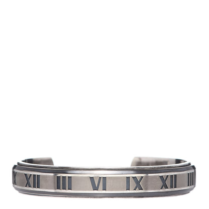 Tiffany Sterling Silver Titanium Atlas Midnight Cuff Bracelet 1 of 4