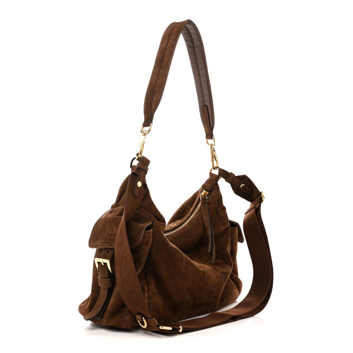 Prada Suede Large Explore Shoulder Bag Cocoa Brown 4 of 23