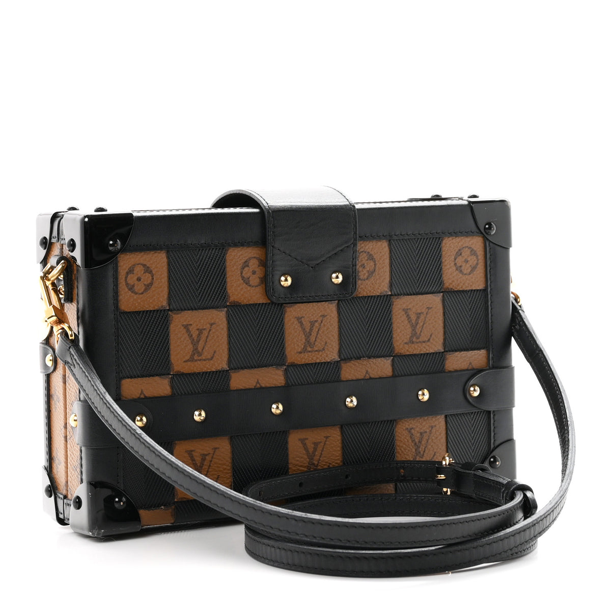 Louis Vuitton Monogram Tressage Petite Malle Black 2 of 8
