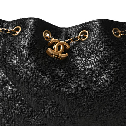 Chanel Caviar Quilted Small Chanel 25 Handbag Black 8 of 11