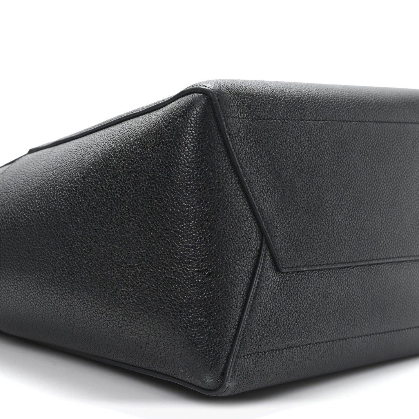 Soft Grained Calfskin Sangle Bucket Bag Black