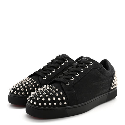 Christian Louboutin Denim Mens Seavaste 2 Orlato Flat Sneakers 42.5 Black 3 of 10