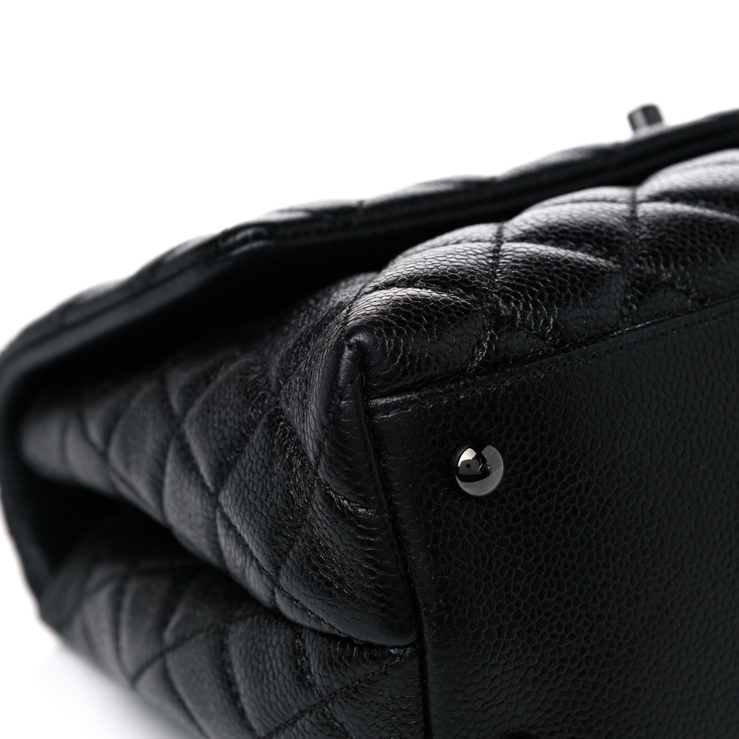 Caviar Quilted Small Coco Handle Flap So Black