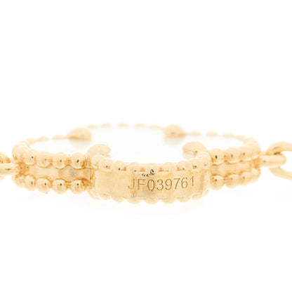 Van Cleef & Arpels 18K Yellow Gold Mother of Pearl 5 Motifs Vintage Alhambra Bracelet 4 of 5