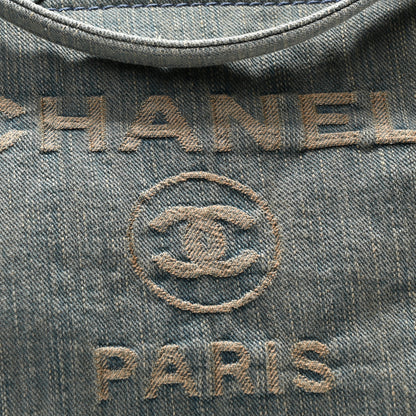 Chanel Denim Small Deauville Tote Light Blue 8 of 10