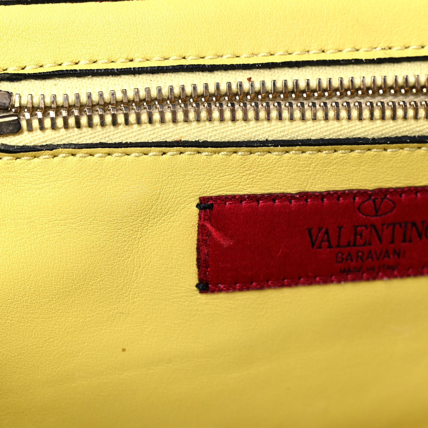 Valentino Garavani Vitello Small Rockstud Tote Water Yellow 9 of 15