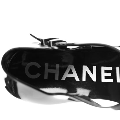 Chanel Jelly Camellia Sandals 35 Black Ivory 8 of 8