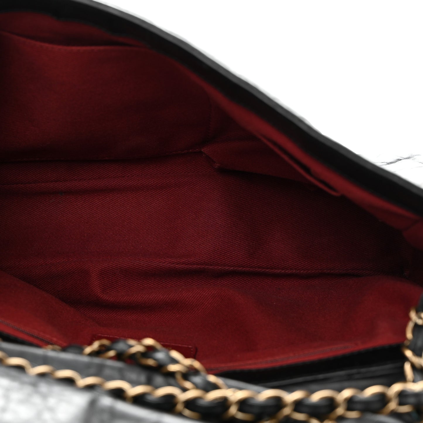 Aged Calfskin Quilted Small Pondichery Flap Black