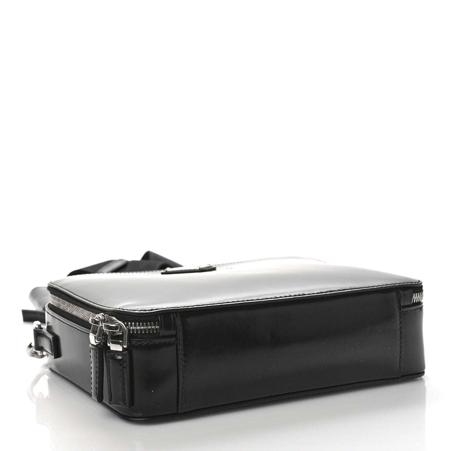 Spazzolato Medium Brique Crossbody Bag Black