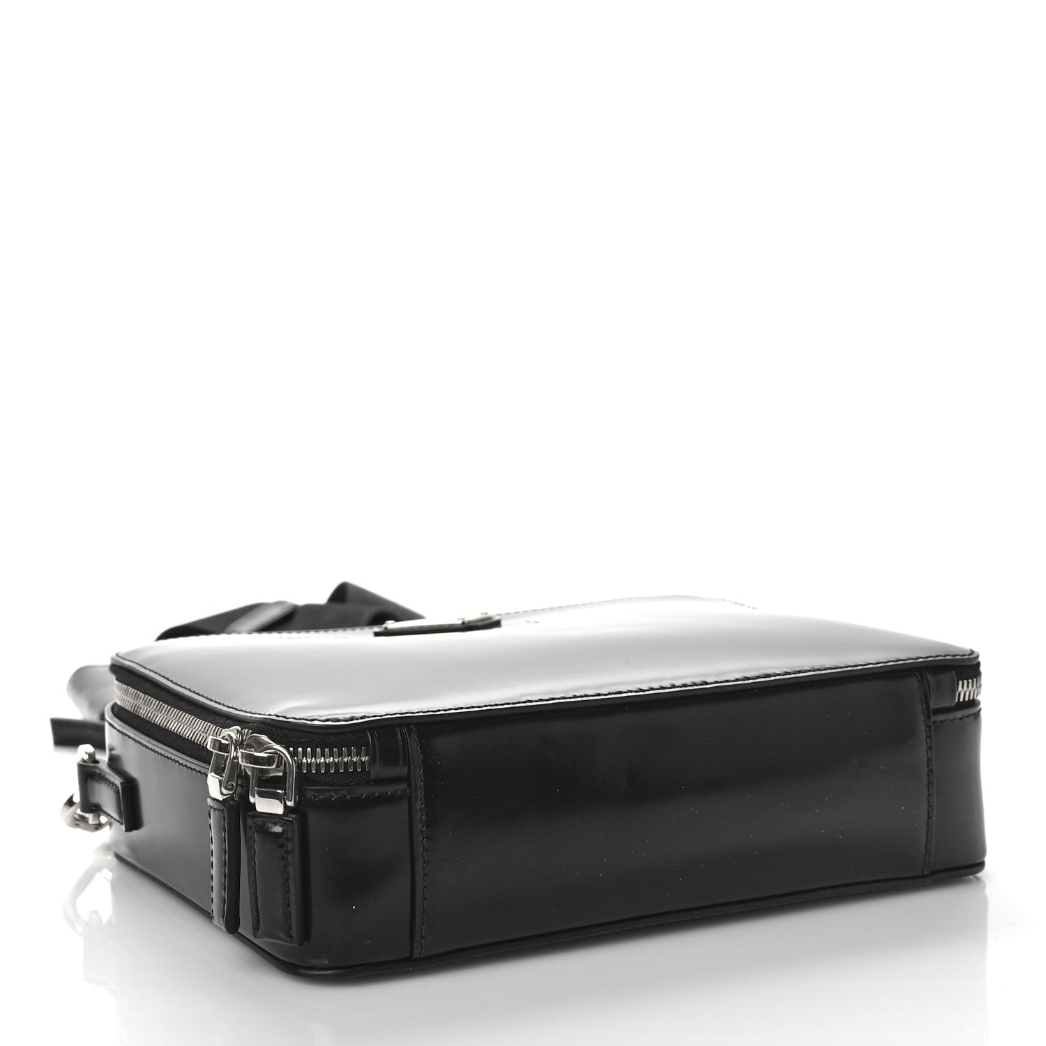 Prada Spazzolato Medium Brique Crossbody Bag Black 4 of 8