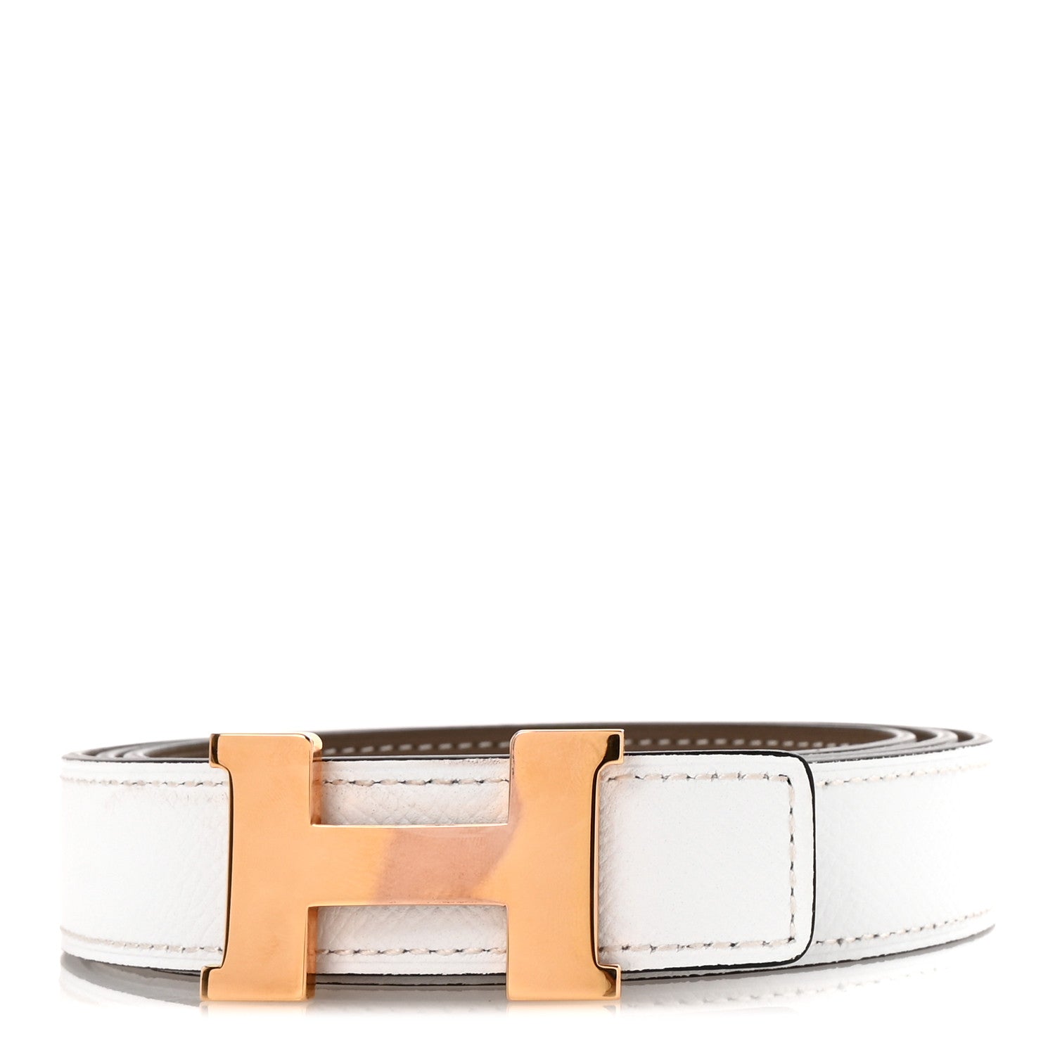 Hermes Epsom Swift 24mm Mini Constance H Belt 90 36 White Etoupe 1 of 6