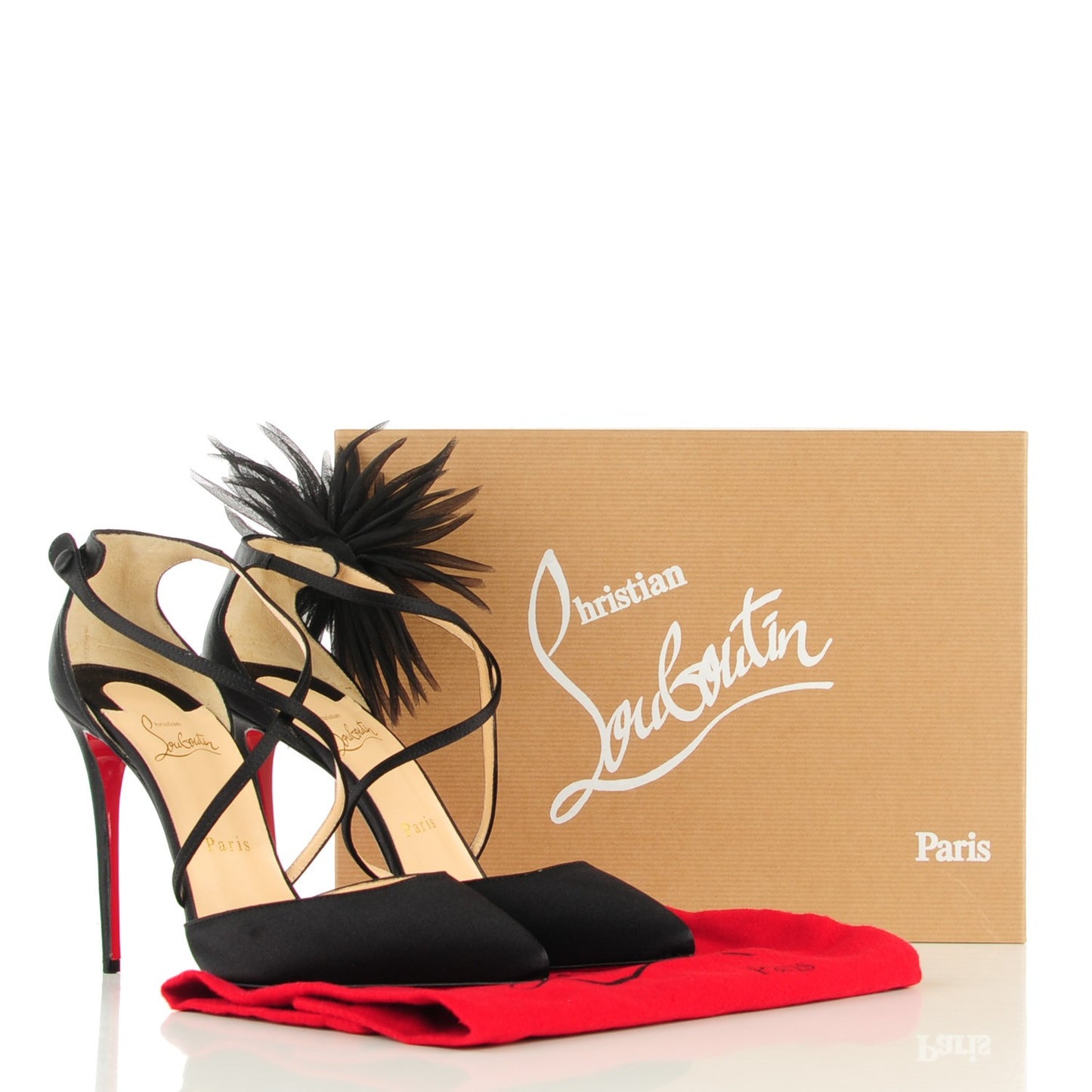 Crepe Satin Gela Davis 100 Pumps 39.5 Black