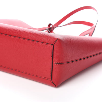 Burberry Haymarket Check Small Reversible Tote Poppy Red 11 of 12
