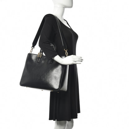 Fendi Vitello Glacier Medium FF Tote Black 2 of 8