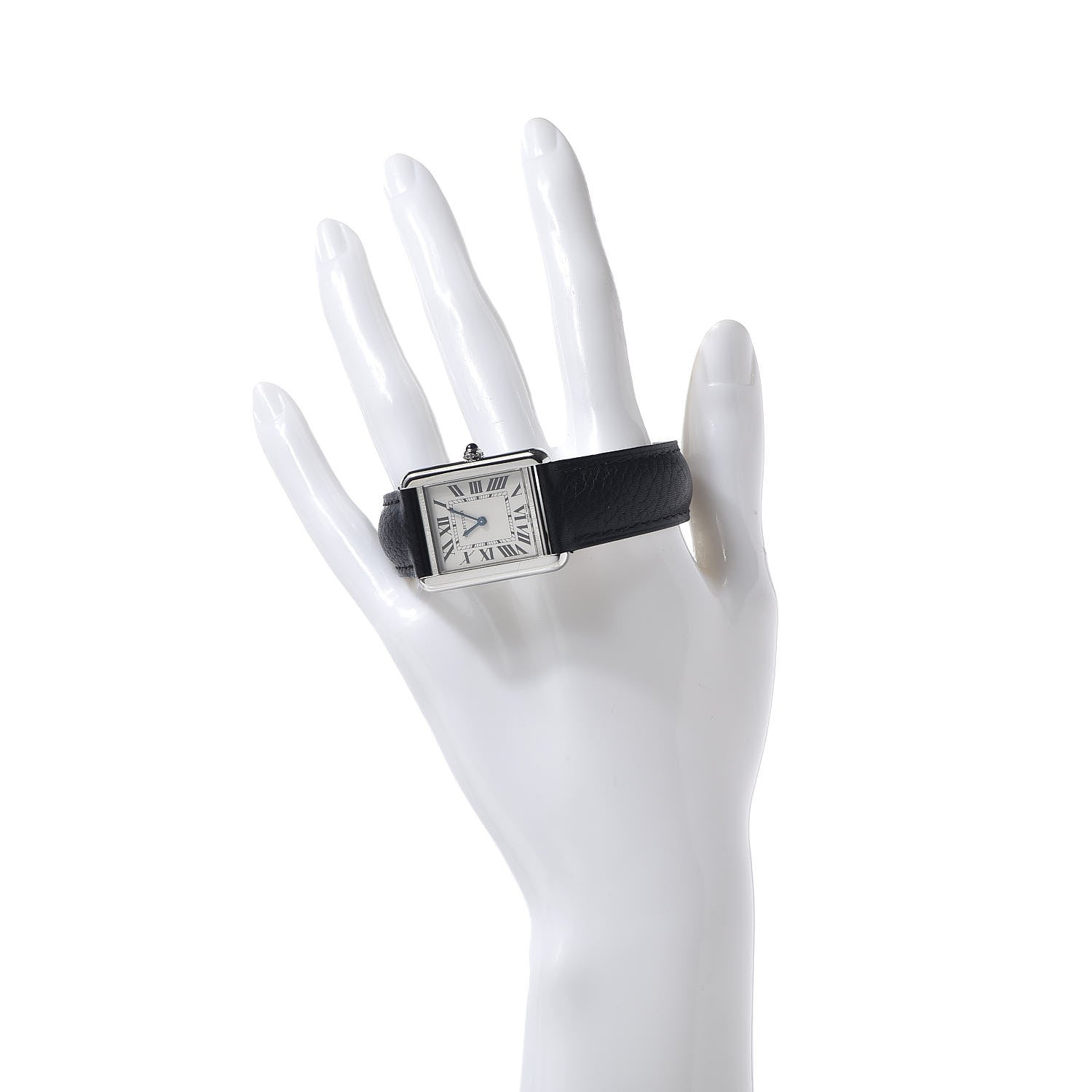 Cartier Stainless Steel Calfskin 24mm Tank Solo Quartz Watch 2 of 10