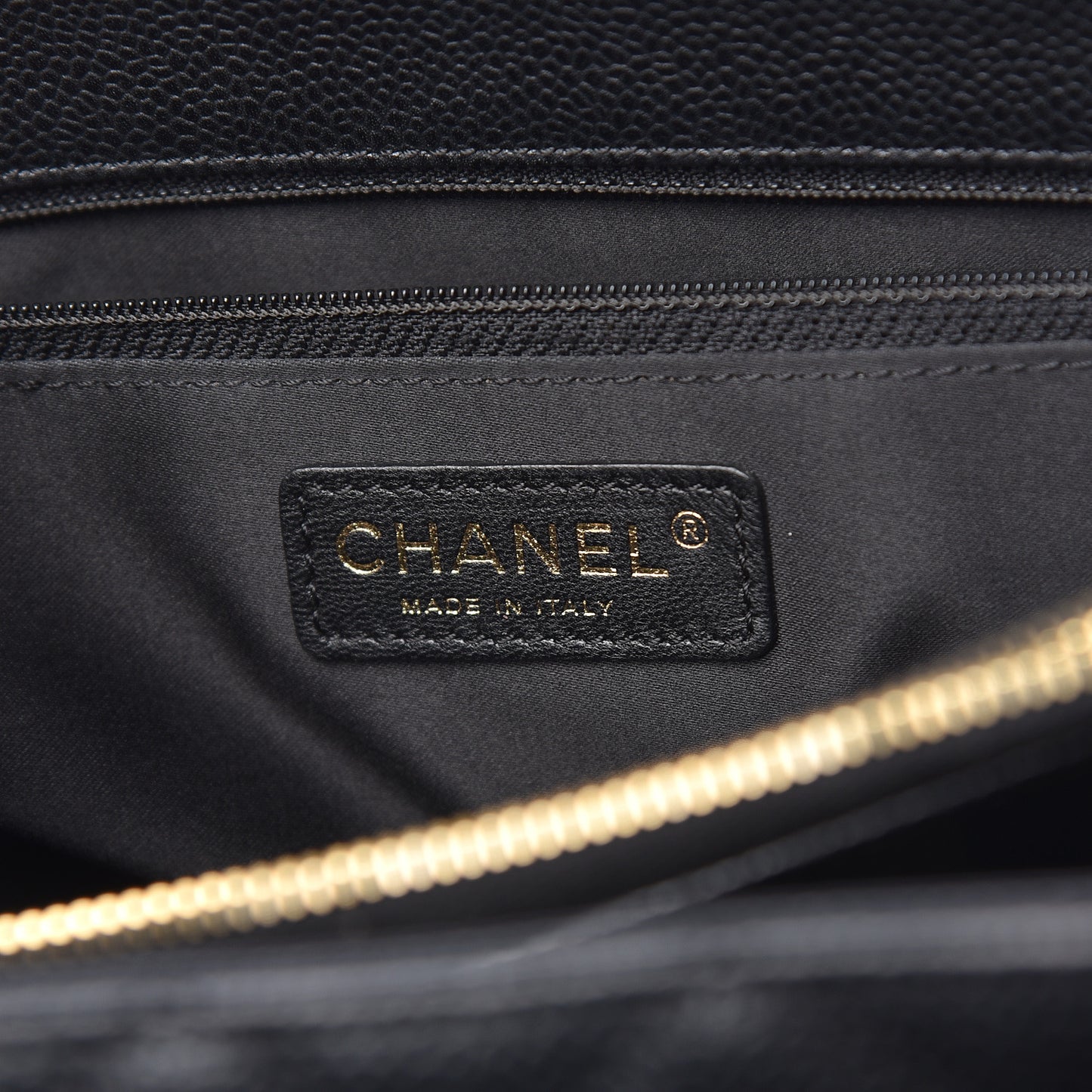 Caviar Quilted Grand Shopping Tote GST Black