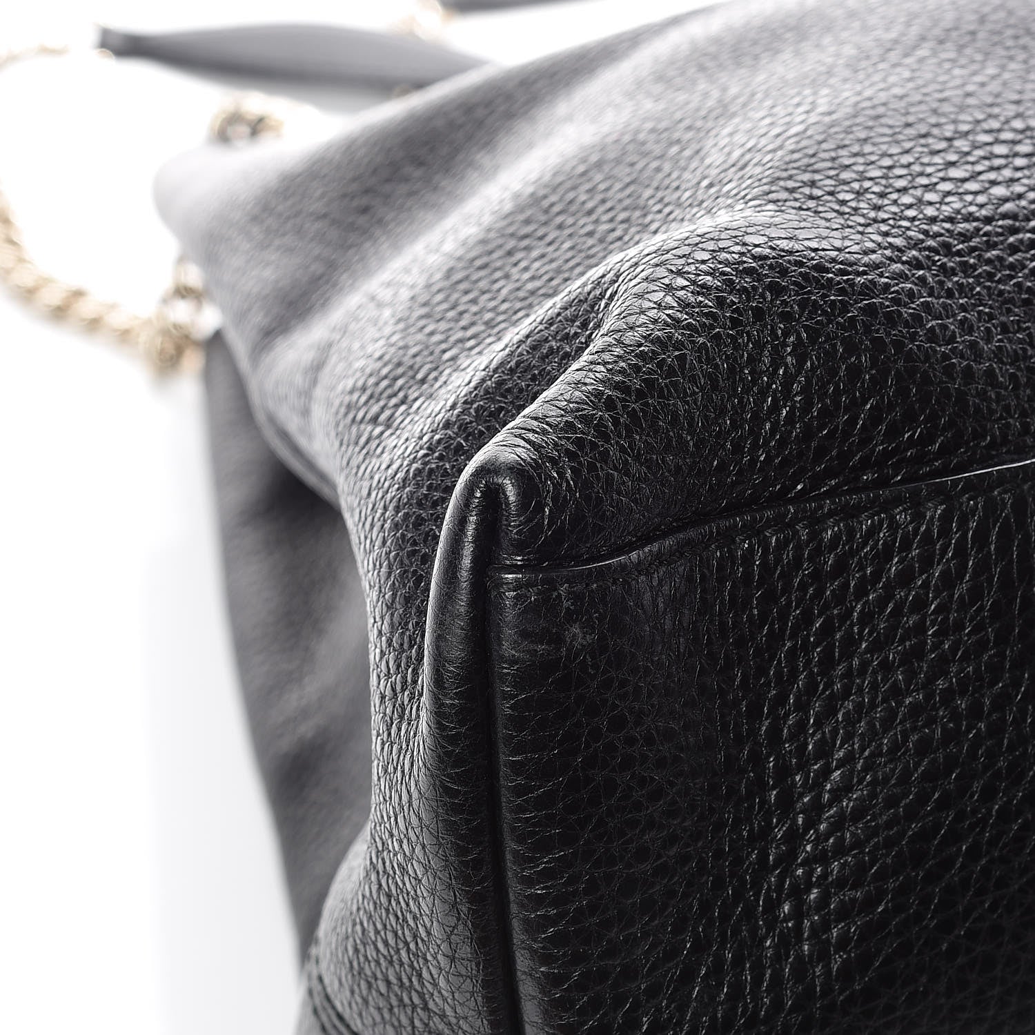 Gucci Pebbled Calfskin Large Soho Chain Shoulder Bag Black 13 of 13