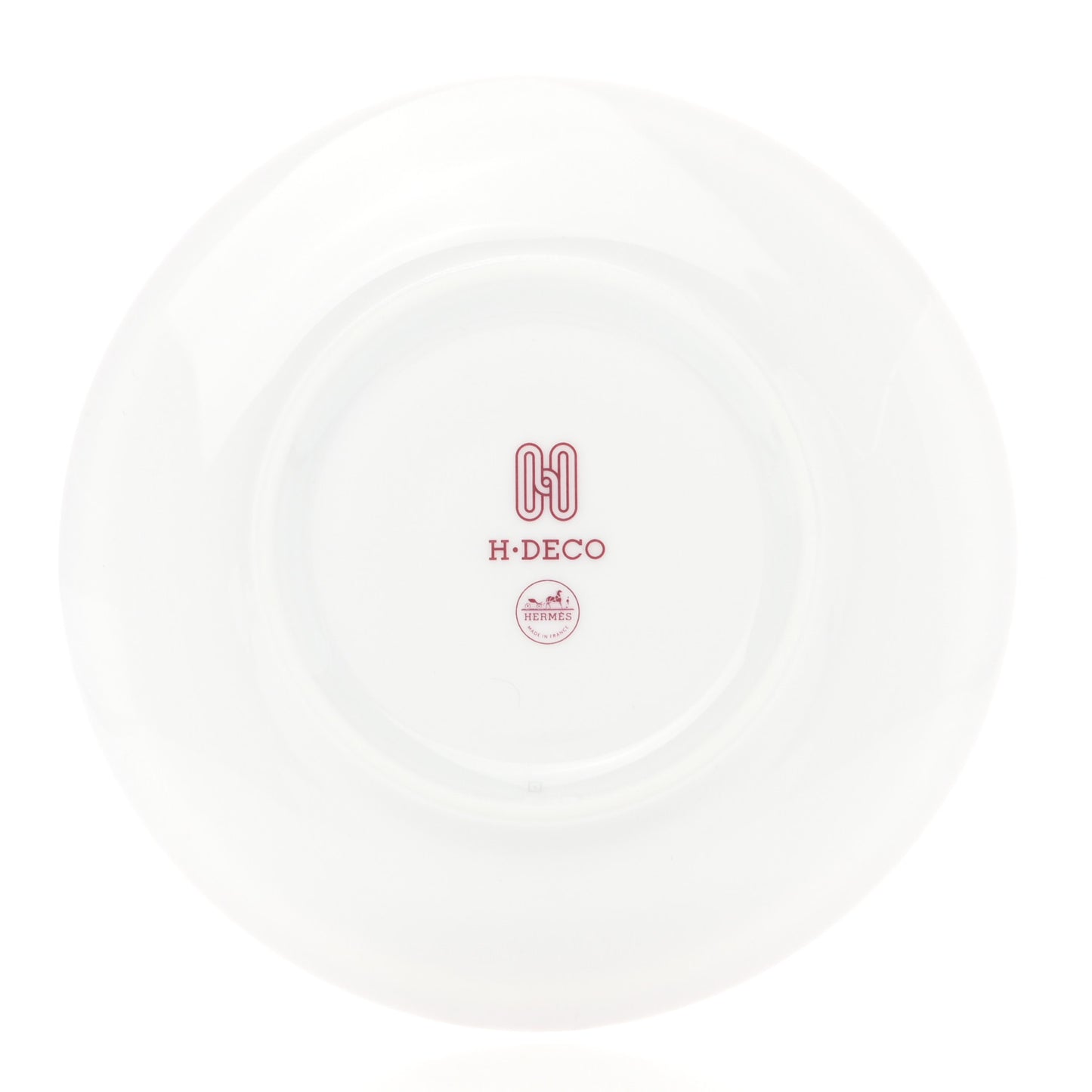 Porcelain H Deco Bread And Butter Plate Rouge