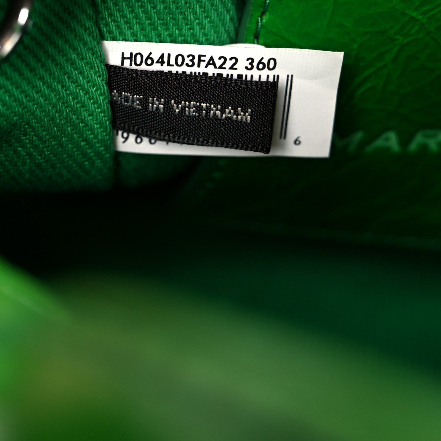 Marc Jacobs Shiny Crinkled Calfskin Mini The Tote Bag Fern Green 6 of 10