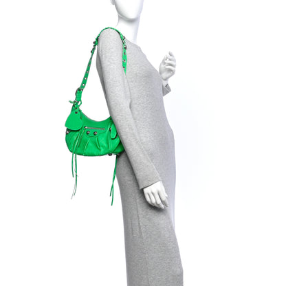 Balenciaga Agneau Arena Small Le Cagole Shoulder Bag Vivid Green 2 of 14