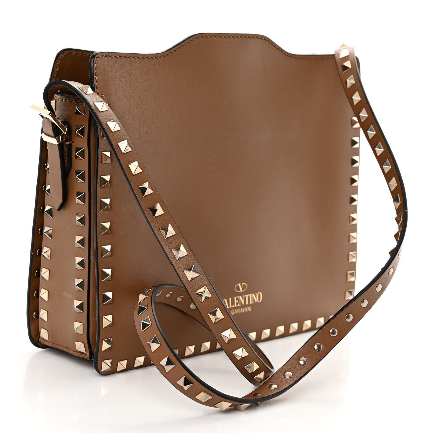 Valentino Garavani Vitello Small Rockstud Flip-Lock Messenger Bag Light Cuir 3 of 9